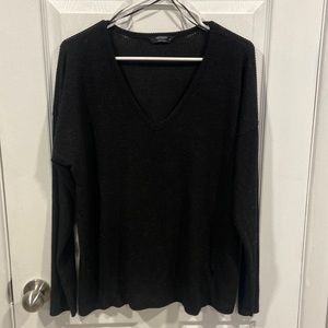 Lucky Brand Black V Neck Sweater Size Med